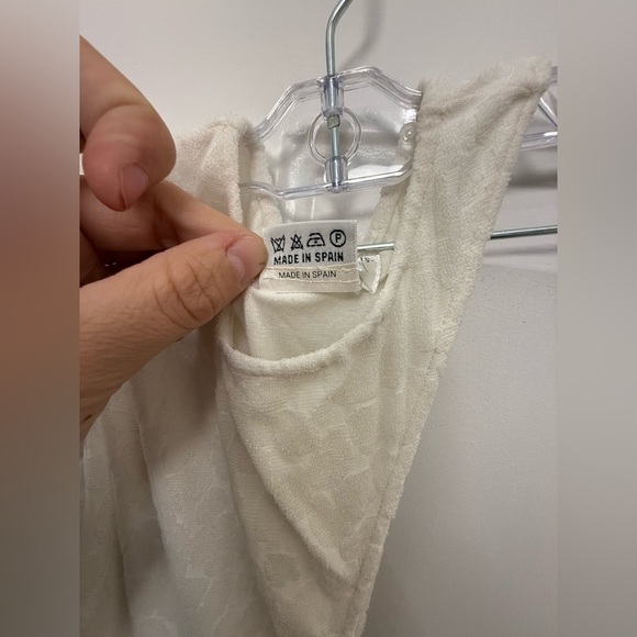 Silk Roads By Adriana Iglesias Wendi Terry Maxi Dress In White Bridal Cutout M - Picture 4 of 8